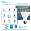 LED PAR20 Light Bulb 8 Watt 525 Lumens - 5000K - High CRI 90+E26 Base Load image into Gallery viewer, LED PAR20 Light Bulb 8 Watt 525 Lumens - 5000K - High CRI 90+E26 Base