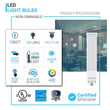 GX24Q-4 Pin Base PL LED Light Bulbs 12W, 5000K 1100 Lumens 120V Load image into Gallery viewer, GX24Q-4 Pin Base PL LED Light Bulbs 12W, 5000K 1100 Lumens 120V