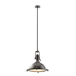 Industrial Pendant Light Fixture, Bronze Finish, Dome Shape, Includes Extension Rods 1x6"+3x12", E26 Base Load image into Gallery viewer, Industrial Pendant Light Fixture, Bronze Finish, Dome Shape, Includes Extension Rods 1x6"+3x12", E26 Base