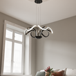 6-Light 30" Wide Modern/Contemporary Cage LED Chandelier Ceiling Light, 70W, 3000K, 3500LM, Adjustable Height Load image into Gallery viewer, 6-Light 30" Wide Modern/Contemporary Cage LED Chandelier Ceiling Light, 70W, 3000K, 3500LM, Adjustable Height