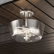 Semi Flush Mount Ceiling Lights, 2-Lights E26 Base, Round, UL Listed for Damp Location, 3 Years Warranty Load image into Gallery viewer, Semi Flush Mount Ceiling Lights, 2-Lights E26 Base, Round, UL Listed for Damp Location, 3 Years Warranty