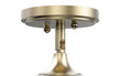 Brass Gold Semi-Flush Mount Light with Bell Shape Clear Glass Shade, E26 Base, Damp Location, Ceiling Mounting, UL Listed Load image into Gallery viewer, Brass Gold Semi-Flush Mount Light with Bell Shape Clear Glass Shade, E26 Base, Damp Location, Ceiling Mounting, UL Listed