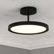 28W Round Shape LED Semi Flush Mount Ceiling Lights, Matte Black Finish with White Acrylic Shade, 1950LM, Dimmable Load image into Gallery viewer, 28W Round Shape LED Semi Flush Mount Ceiling Lights, Matte Black Finish with White Acrylic Shade, 1950LM, Dimmable