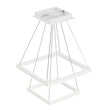 Modern Two-Tier Square Chandelier Lighting, 54W, 3000K, 3016LM, Dimension : 19.7''L×19.7''W×55''H Load image into Gallery viewer, Modern Two-Tier Square Chandelier Lighting, 54W, 3000K, 3016LM, Dimension : 19.7''L×19.7''W×55''H