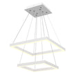 Modern Two-Tier Square Chandelier Lighting, 54W, 3000K, 3016LM, Dimension : 19.7''L×19.7''W×55''H Load image into Gallery viewer, Modern Two-Tier Square Chandelier Lighting, 54W, 3000K, 3016LM, Dimension : 19.7''L×19.7''W×55''H