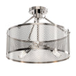 Semi Flush Mount Ceiling Lights, Drum Shape, Steel Cage Matte Black Finish, E26 Base, UL Listed, 3 Years Warranty Load image into Gallery viewer, Semi Flush Mount Ceiling Lights, Drum Shape, Steel Cage Matte Black Finish, E26 Base, UL Listed, 3 Years Warranty