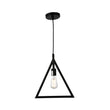 Triangle Shape Pendant Lighting Fixture, E26 Base, Matte Black Finish, UL Listed Load image into Gallery viewer, Triangle Shape Pendant Lighting Fixture, E26 Base, Matte Black Finish, UL Listed