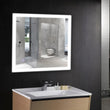 36 in. x 36 in. LED Lighted Bathroom Vanity Mirror, Anti-Fog, Touch Button, Adjustable Color Temperature & Remembrance, Wall Mounted Makeup Mirror, CRI 90+, Window Style Load image into Gallery viewer, 36 in. x 36 in. LED Lighted Bathroom Vanity Mirror, Anti-Fog, Touch Button, Adjustable Color Temperature & Remembrance, Wall Mounted Makeup Mirror, CRI 90+, Window Style