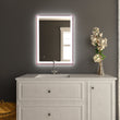 Frontlit/Backlit LED Lighted Bathroom Vanity Mirror with Frame, Anti-Fog, Touch Button, CRI 90+, Adjustable CCT & Memory, Magnum Style Load image into Gallery viewer, Frontlit/Backlit LED Lighted Bathroom Vanity Mirror with Frame, Anti-Fog, Touch Button, CRI 90+, Adjustable CCT & Memory, Magnum Style