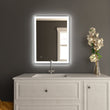 Frontlit/Backlit LED Lighted Bathroom Vanity Mirror with Frame, Anti-Fog, Touch Button, CRI 90+, Adjustable CCT & Memory, Magnum Style Load image into Gallery viewer, Frontlit/Backlit LED Lighted Bathroom Vanity Mirror with Frame, Anti-Fog, Touch Button, CRI 90+, Adjustable CCT & Memory, Magnum Style