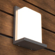 12W Rectangle Shape LED Outdoor Wall Sconce, Painted Silver Finish, White Acrylic Shade, ETL Listed Load image into Gallery viewer, 12W Rectangle Shape LED Outdoor Wall Sconce, Painted Silver Finish, White Acrylic Shade, ETL Listed