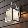 12W LED Outdoor Wall Lantern Fixture with Water Glass Shade, 4000K (Cool White), Dimmable, ETL Listed Load image into Gallery viewer, 12W LED Outdoor Wall Lantern Fixture with Water Glass Shade, 4000K (Cool White), Dimmable, ETL Listed