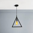 Triangle Shape Pendant Lighting Fixture, E26 Base, Matte Black Finish, UL Listed Load image into Gallery viewer, Triangle Shape Pendant Lighting Fixture, E26 Base, Matte Black Finish, UL Listed