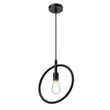 Matte Black Ring Shape Pendant Light Fixture, E26 Base, UL Listed for Dry Location, Fixture Size: D12 x H13.5 Inch Load image into Gallery viewer, Matte Black Ring Shape Pendant Light Fixture, E26 Base, UL Listed for Dry Location, Fixture Size: D12 x H13.5 Inch