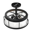 Semi Flush Mount Ceiling Lights, Drum Shape, Matte Black Finish with Clear Glass Shade, E26 Base, UL Listed, Hallway Light Fixtures Load image into Gallery viewer, Semi Flush Mount Ceiling Lights, Drum Shape, Matte Black Finish with Clear Glass Shade, E26 Base, UL Listed, Hallway Light Fixtures