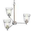 Flared Shape Chandelier Lighting Fixture with Clear Glass Shades, E26 Base, UL Listed for Damp Location, 3 Years Warranty Load image into Gallery viewer, Flared Shape Chandelier Lighting Fixture with Clear Glass Shades, E26 Base, UL Listed for Damp Location, 3 Years Warranty