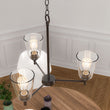 Flared Shape Chandelier Lighting Fixture with Clear Glass Shades, E26 Base, UL Listed for Damp Location, 3 Years Warranty Load image into Gallery viewer, Flared Shape Chandelier Lighting Fixture with Clear Glass Shades, E26 Base, UL Listed for Damp Location, 3 Years Warranty