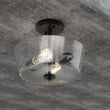 Semi Flush Mount Ceiling Lights, 2-Lights E26 Base, Round, UL Listed for Damp Location, 3 Years Warranty Load image into Gallery viewer, Semi Flush Mount Ceiling Lights, 2-Lights E26 Base, Round, UL Listed for Damp Location, 3 Years Warranty