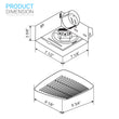 Sterling Value Series S50 Bathroom Exhaust Fan, 4.0 Sones, 50 CFM, White, Ceiling/Wall Mounted, ETL Listed Load image into Gallery viewer, Sterling Value Series S50 Bathroom Exhaust Fan, 4.0 Sones, 50 CFM, White, Ceiling/Wall Mounted, ETL Listed