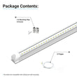 8ft LED Shop Light Fixture, 60W V Shape 6500K 7200LM Clear Cover, AC100-277V, ETL Listed, Plug and Play, Damp Location, High Output T8 Integrated LED Tube, Linkable LED Shop Lights for Garage, Warehouse, Workshop Load image into Gallery viewer, 8ft LED Shop Light Fixture, 60W V Shape 6500K 7200LM Clear Cover, AC100-277V, ETL Listed, Plug and Play, Damp Location, High Output T8 Integrated LED Tube, Linkable LED Shop Lights for Garage, Warehouse, Workshop