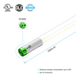 Hybrid T8 4ft LED Tube/Bulb - Glass 18W 2400 Lumens 5000K Clear, Single End/Double End Power - Ballast Compatible or Bypass (Check Compatibility List) Load image into Gallery viewer, Hybrid T8 4ft LED Tube/Bulb - Glass 18W 2400 Lumens 5000K Clear, Single End/Double End Power - Ballast Compatible or Bypass (Check Compatibility List)