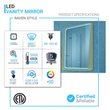 LED Lighted Bathroom Vanity Mirror With Shelf, Wall-Mounted, Touch Switch,  Anti-Fog Adjustable Color Temperature & Remembrance, CRI 90+, Lighted Makeup Mirrors, Raven Style Load image into Gallery viewer, LED Lighted Bathroom Vanity Mirror With Shelf, Wall-Mounted, Touch Switch,  Anti-Fog Adjustable Color Temperature & Remembrance, CRI 90+, Lighted Makeup Mirrors, Raven Style