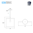Square Shape Matte Black Pendant Light Fixture, E26 Base, UL Listed for Dry Location Load image into Gallery viewer, Square Shape Matte Black Pendant Light Fixture, E26 Base, UL Listed for Dry Location