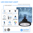 Gen13 UFO LED High Bay Light, 150W, 5700K, 21450LM, Dimmable, UL, DLC Listed, For LED Warehouse Lights Commercial Shop Workshop Garage Factory Lighting Fixture Load image into Gallery viewer, Gen13 UFO LED High Bay Light, 150W, 5700K, 21450LM, Dimmable, UL, DLC Listed, For LED Warehouse Lights Commercial Shop Workshop Garage Factory Lighting Fixture