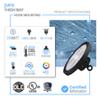 Gen13 UFO LED High Bay Light, 200W, 4000K, 28,600LM, AC120-277V, IP65 Waterproof, UL, DLC Listed, 0-10V Dimmable, Plug & Play Lighting for Warehouse Workshop Factory Barn Garage Area Lighting Fixture Load image into Gallery viewer, Gen13 UFO LED High Bay Light, 200W, 4000K, 28,600LM, AC120-277V, IP65 Waterproof, UL, DLC Listed, 0-10V Dimmable, Plug & Play Lighting for Warehouse Workshop Factory Barn Garage Area Lighting Fixture