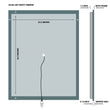 24 in. X 36 in. LED Lighted Bathroom Vanity Mirror, Adjustable Color Temperature & Remembrance, Touch Button, CRI 90+, Anti-Fog, Inner Window Style Load image into Gallery viewer, 24 in. X 36 in. LED Lighted Bathroom Vanity Mirror, Adjustable Color Temperature & Remembrance, Touch Button, CRI 90+, Anti-Fog, Inner Window Style