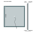 36 in. x 36 in. LED Lighted Bathroom Vanity Mirror, Anti-Fog, Touch Button, Adjustable Color Temperature & Remembrance, Wall Mounted Makeup Mirror, CRI 90+, Window Style Load image into Gallery viewer, 36 in. x 36 in. LED Lighted Bathroom Vanity Mirror, Anti-Fog, Touch Button, Adjustable Color Temperature & Remembrance, Wall Mounted Makeup Mirror, CRI 90+, Window Style