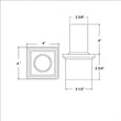 Tenon adaptor for 4 inch square poles Load image into Gallery viewer, Tenon adaptor for 4 inch square poles
