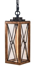 Load image into Gallery viewer, Outdoor Pendant Light Farmhouse Exterior Hanging Lantern with Clear Glass Shade for Porch, Patio, Entryway, ETL List