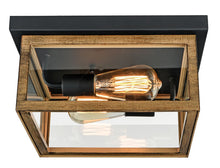 Load image into Gallery viewer, 2-Light Wood Frame Flush Mount Ceiling Light with Black Sockets - 31&quot;L x 31&quot;W x 15.2&quot;H