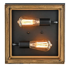 Load image into Gallery viewer, 2-Light Wood Frame Flush Mount Ceiling Light with Black Sockets - 31&quot;L x 31&quot;W x 15.2&quot;H