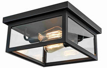 Load image into Gallery viewer, 2-Light Outdoor Ceiling Lights Black Outdoor Flushmount - 31&quot;L x 31&quot;W x 15.2&quot;H