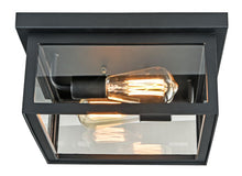 Load image into Gallery viewer, 2-Light Outdoor Ceiling Lights Black Outdoor Flushmount - 31&quot;L x 31&quot;W x 15.2&quot;H