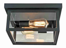 Load image into Gallery viewer, 2-Light Outdoor Ceiling Lights Black Outdoor Flushmount - 31&quot;L x 31&quot;W x 15.2&quot;H