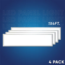 Load image into Gallery viewer, 1 - ft x 4 - ft LED Panel Light 20/30/40 Watt Adjustable, 4000K/5000K/6500K CCT Changeable, Dip Switch, 0 - 10V Dim, 120 - 277V, ETL, DLC 5.1, Recessed Back - lit Fixture - LEDMyPlace