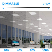 Load image into Gallery viewer, 1 - ft x 4 - ft LED Panel Light 20/30/40 Watt Adjustable, 4000K/5000K/6500K CCT Changeable, Dip Switch, 0 - 10V Dim, 120 - 277V, ETL, DLC 5.1, Recessed Back - lit Fixture - LEDMyPlace