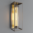 Load image into Gallery viewer, 1 - Light, 21 - Inch Bronze Outdoor Rectangular Wall Light, E26 Socket 1X60W, Clear Glass, 21" H x 7" W, Extends 6" from the wall - LEDMyPlace