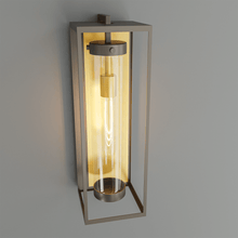 Load image into Gallery viewer, 1 - Light, 21 - Inch Bronze Outdoor Rectangular Wall Light, E26 Socket 1X60W, Clear Glass, 21" H x 7" W, Extends 6" from the wall - LEDMyPlace