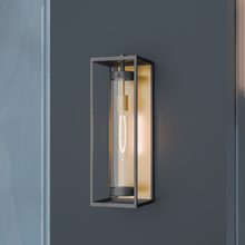Load image into Gallery viewer, 1 - Light, 21 - Inch Bronze Outdoor Rectangular Wall Light, E26 Socket 1X60W, Clear Glass, 21" H x 7" W, Extends 6" from the wall - LEDMyPlace
