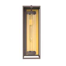 Load image into Gallery viewer, 1 - Light, 21 - Inch Bronze Outdoor Rectangular Wall Light, E26 Socket 1X60W, Clear Glass, 21" H x 7" W, Extends 6" from the wall - LEDMyPlace