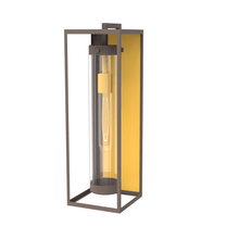 Load image into Gallery viewer, 1 - Light, 21 - Inch Bronze Outdoor Rectangular Wall Light, E26 Socket 1X60W, Clear Glass, 21" H x 7" W, Extends 6" from the wall - LEDMyPlace