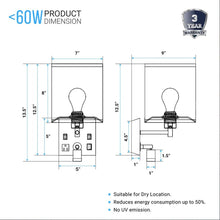 Load image into Gallery viewer, 1 - Light Bedside Wall Sconce Lighting with Adjustable LED Reading Light, Black Metal Finish w/ White Fabric Shade, W/ LED 1W 1USB, 2 Switchs &amp;1 Outlet, for Bedroom Living Room Hotels - LEDMyPlace