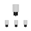Load image into Gallery viewer, 1 - Light Bedside Wall Sconce Lighting with Adjustable LED Reading Light, Black Metal Finish w/ White Fabric Shade, W/ LED 1W 1USB, 2 Switchs &amp;1 Outlet, for Bedroom Living Room Hotels - LEDMyPlace
