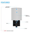 Load image into Gallery viewer, 1 - Light Bedside Wall Sconce Lighting with Adjustable LED Reading Light, Black Metal Finish w/ White Fabric Shade, W/ LED 1W 1USB, 2 Switchs &amp;1 Outlet, for Bedroom Living Room Hotels - LEDMyPlace