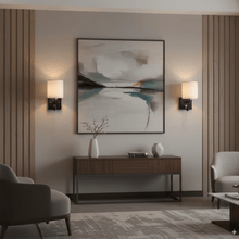 Load image into Gallery viewer, 1 - Light Bedside Wall Sconce Lighting with Adjustable LED Reading Light, Black Metal Finish w/ White Fabric Shade, W/ LED 1W 1USB, 2 Switchs &amp;1 Outlet, for Bedroom Living Room Hotels - LEDMyPlace