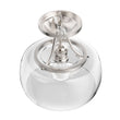 Load image into Gallery viewer, 1 - Light Clear Glass Semi Flush Mount Light, Brushed Nickel Ceiling Light, E26 Base, UL Listed for Damp Location, 3 Years Warranty - LEDMyPlace